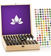 Essential Oil Wooden Box - Storage Case Protects 87 Bottles & Roller Balls. Large Organizer Inclu...