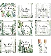 CRASPIRE 80Pcs 8 Styles Lip Balm Stickers Cactus Tropical Plants Greenery Homemade Skincare Produ...