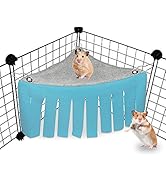 WishLotus Hamster Hideout, Small Animal Hideaway Tent Fleece Forest Pet Cage Accessories Nest Bed...