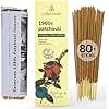 1960s Patchouli Incense Sticks Pack - (80 Sticks) Charcoal Free Incense, Made from Upcycled Flowers | Organic Incense Sticks Non Toxic | Relaxation Pachouli Incense for Calming