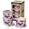 3-Pack Aromatherapy Candle Set - Travel-Size Lavender & Thyme Scented Candles 2.2oz Each | 10+ Hour Relaxing Long-Lasting Burn | Fragrant Soy Candles for Home, Gifts, Meditation & Christmas