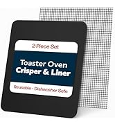 Cooks Innovations Toaster Oven Non Stick Liner & Crisper Set - Get Crispy Food Every Time - Easy ...