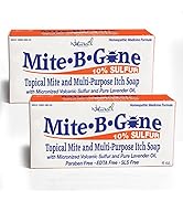 Mite-B-Gone 10% Sulfur Soap Itch Relief for Insect Bites, Acne, Itching and Redness (4oz - 2 Pack...