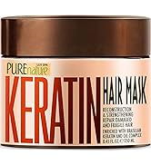 PURE NATURE LUX SPA Keratin Hair Mask - Hydrating and Moisturizing Treatment for Dry, Damaged Hai...