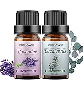 Sedbuwza Lavender Oil Eucalyptus Essential Oil Gift Set, 100% Pure Organic Aromatherapy Oils Gift...
