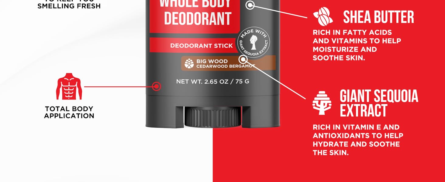 whole body deodorant for men gifts for him man stocking stuffer odor control natural aluminum free