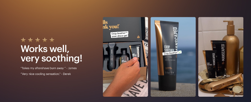 manscaped crop soother balls aftershave soothing lotion