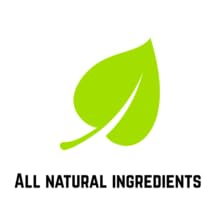 Leaf icon with all natural ingredients in text
