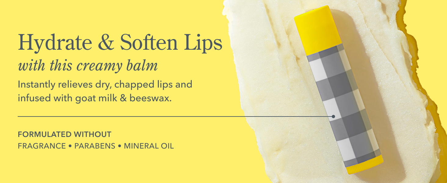 Beekman 1802 Goat Milk lip Balm hydrates & Softens Lips with natural ingredients