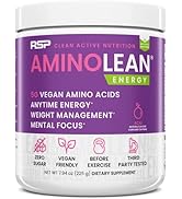 RSP NUTRITION AminoLean Natural Pre Workout Powder, Sucralose Free Amino Energy with No Artificia...