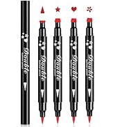 XINGXYUEL 4PCS Double-headed Eyeliner Stamp Pencil Red Liquid Winged Eyeliner Stamp Pen Waterproo...