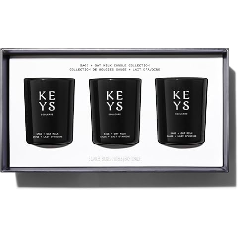 Keys Soulcare Sage + Oat Milk Candle, Single-Wick Home Fragrance, Calming + Relaxing Scent for Body & Mind, Soy Wax, Vegan, Cruelty-Free