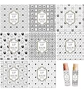 CRASPIRE 80Pcs 8 Styles Lip Balm Sticker - Vintage Pattern Self-Adhesive Labels for Containers, C...
