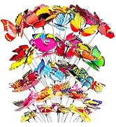 Gootaimi Butterfly Garden Decorations, 60PCS 5 Sizes Butterfly Decorative Garden Stakes, Butterfl...