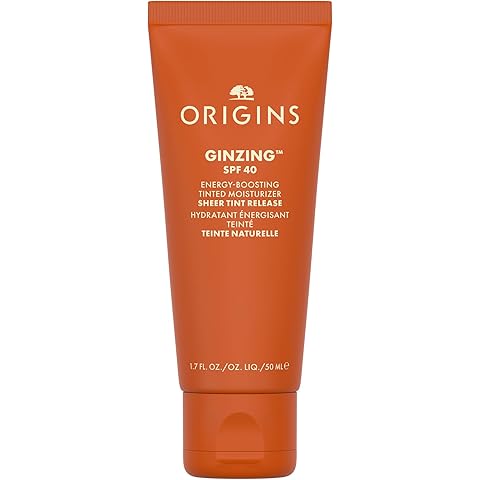 Origins GinZing Energy-Boosting Tinted Moisturizer with SPF 40 | Hydrates & Perfects | Skin Tint with Caffeine and Ginseng, 1.7 Fl Oz
