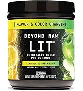 BEYOND RAW LIT Pre Workout Powder Supplement, Energy, Focus, Endurance, Pumps, Nitric Oxide Boost...
