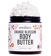 Whipped Body Butter | Orange Blossom Scent | Body Moisturizer for Women | With Raw Shea Butter fo...