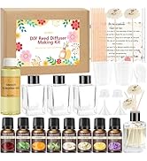 JUYRLE Reed Diffuser Making Kit- DIY Flower Reed Diffuser Set for Home with Essential Oil, Sticks...