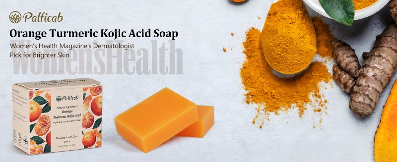 orange turmeric kojic acid soap for women