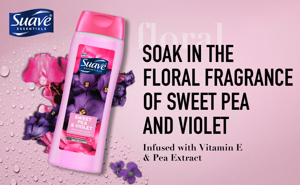 Soak in the floral fragrance of sweet pea and violet