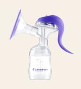 Lansinoh Manual Breast Pump, Hand Pump with Comfortable Flange for Breastfeeding Essentials