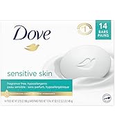 Dove Beauty Bar More Moisturizing Than Bar Soap for Softer Skin, Fragrance-Free, Hypoallergenic B...