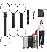 Luggage Straps 3 PCS for Suitcases TSA Approved 2 Short & 1 Long Adjustable Straps with Elastic T...