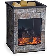 Candle Warmers Etc. Fireplace Illumination Fragrance Warmer- Light-Up Warmer for Warming Scented ...