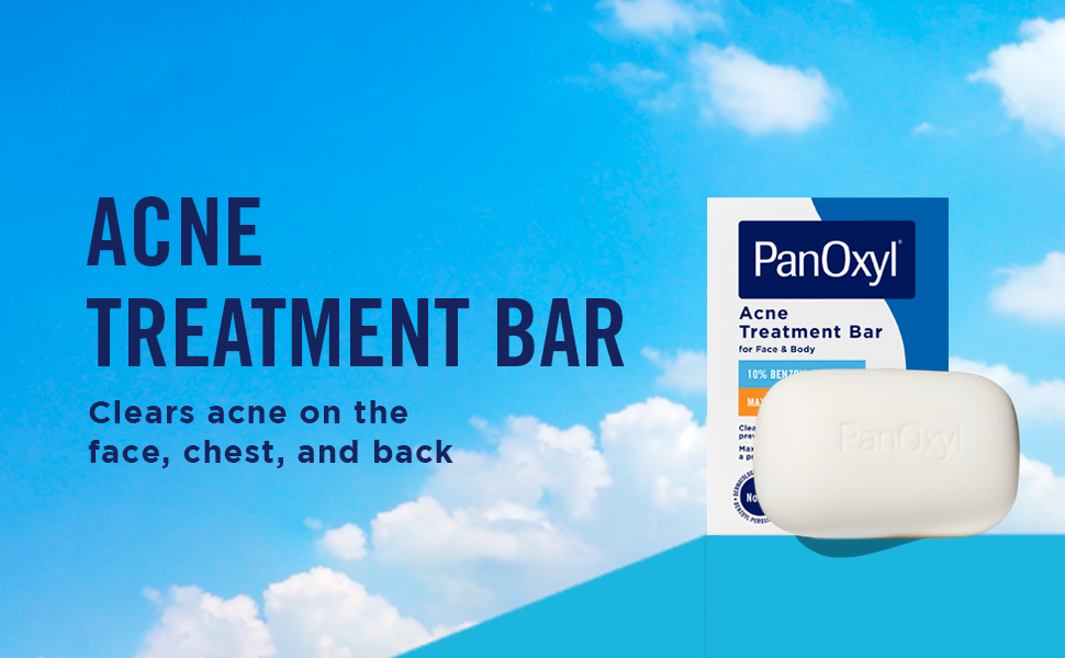 PanOxyl Acne Treatment Bar, clears acne on the face, chest, and back