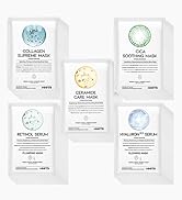 50Combo Korean Face Sheet Mask Gift Pack, Hydrating, Calming, Brightening, Smooting, Rejuvenating...