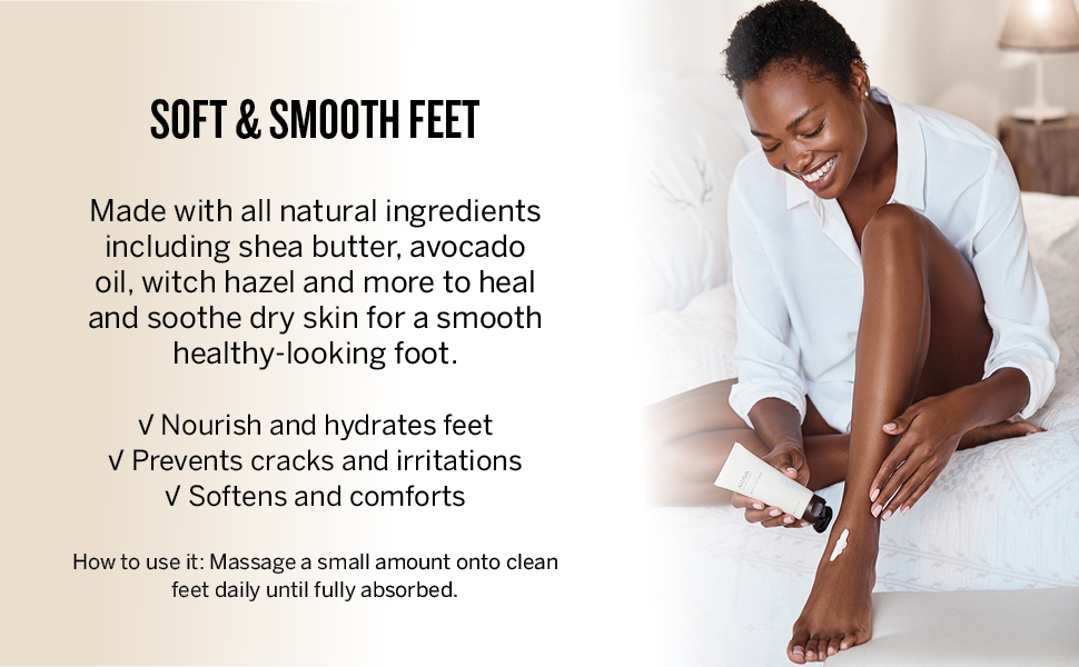 foot cream, hydrates dry feet, smooths dry feet