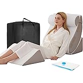 4PCS Wedge Pillow Set for After Surgery, Orthopedic Bed Wedge Pillow for Back Pain Relief, Sitting up in Bed,Recovery, Acid R