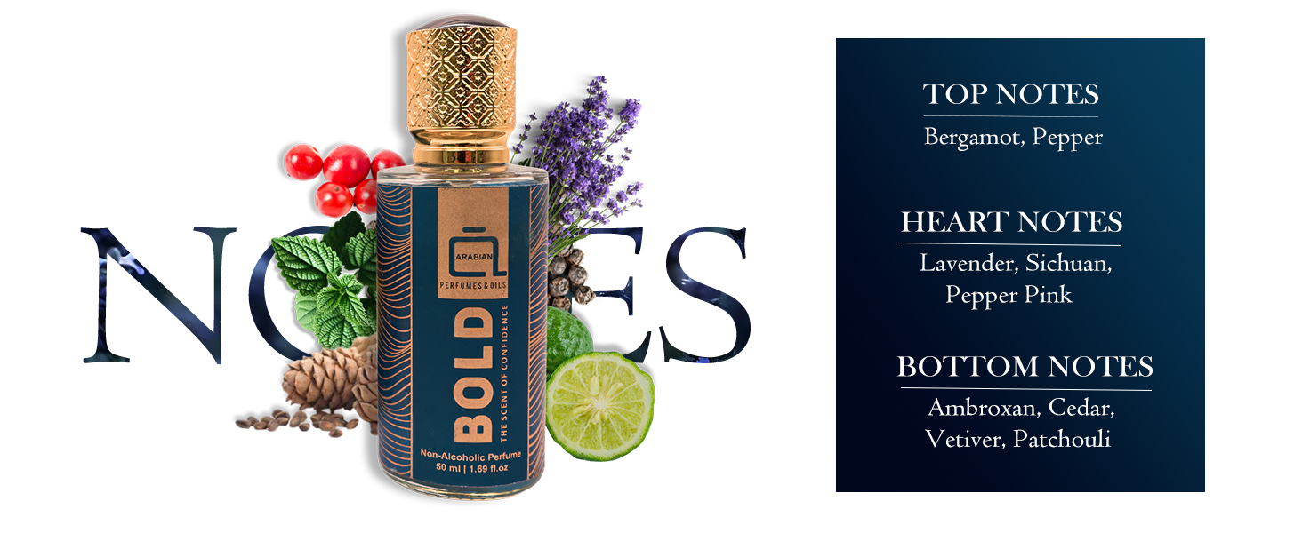 Arabian Perfumes & OIls Bold Oil Based Perfume for Men Alcohol Free Long Lasting Perfume