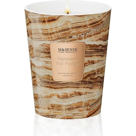 EspressHotFudge Scented Candles for Home, Lead-Free Wick Highly Scented Jar Candles...