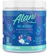 Alani Nu Pre Workout Powder BREEZEBERRY, Amino Energy Boost, Endurance Supplement, Sugar Free, 20...