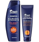 Head & Shoulders Clinical Strength Dandruff Shampoo and Conditioner Set, Dry Scalp Relief, Up to ...