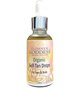 Glimmer Goddess Organic Self Tanning Drops for Face & Body 1 oz.