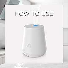 4. Turn on device with slider (blue light will flash), select intensity setting