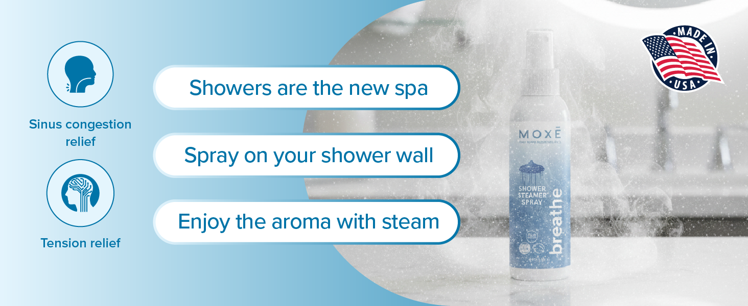 Breathe shower spray sinus congestion tension relief