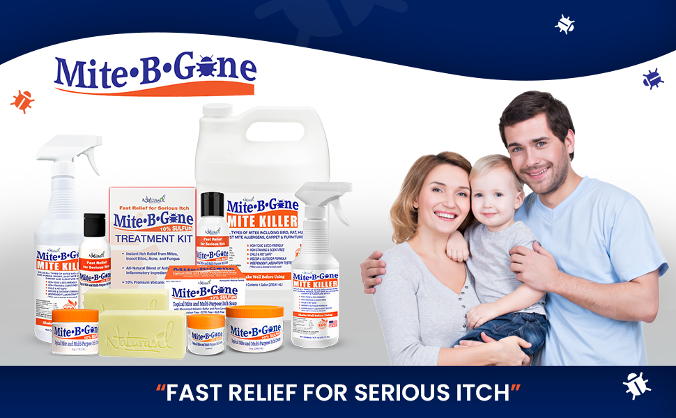 Mite B Gone Product Line - Fast Relief for Serious Itch