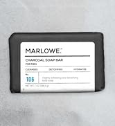 Marlowe No. 106 Charcoal Exfoliating Soap Bar for Men, Exfoliating, Detoxifying