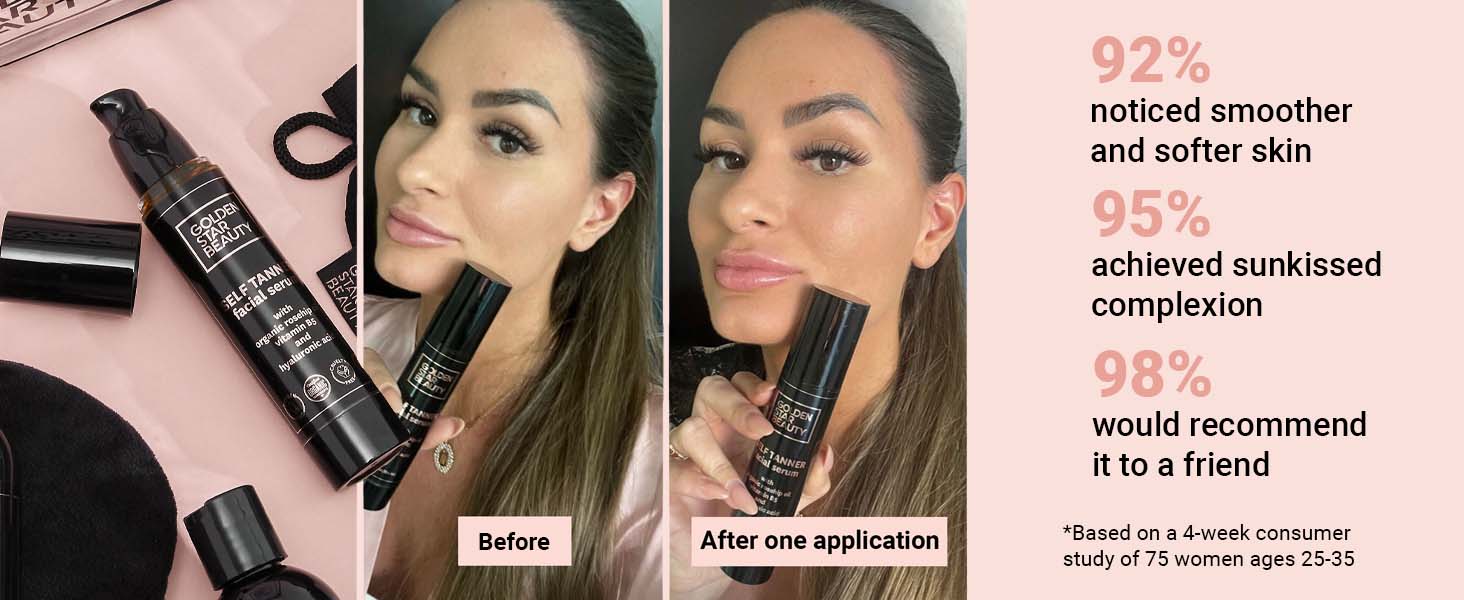 face tanner before and after