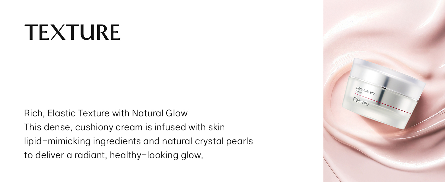 Smooth pink whipped cream texture with soft and luxurious finish, korean skincare anti-aging cream