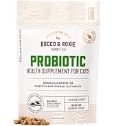 Rocco & Roxie Cat Probiotic Health Supplement for Cats, Prebiotic and Postbiotic for Digestive + ...
