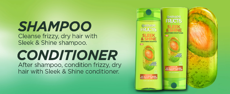 shampoo: cleanse frizzy, dry hair with sleek & shine shampoo