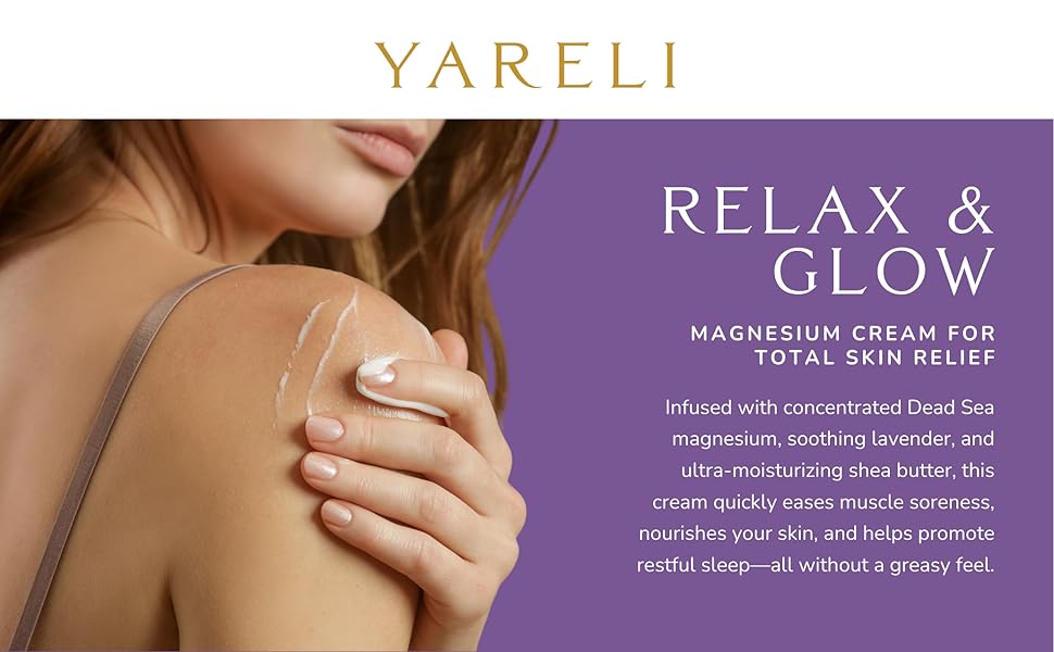 Magnesium cream, muscle relief cream, joint pain cream, magnesium lotion, lavender cream for sleep