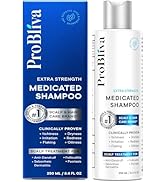 ProBliva Medicated Anti-Fungal & Dandruff Shampoo: Extra Strength Scalp Treatment for Dandruff, F...