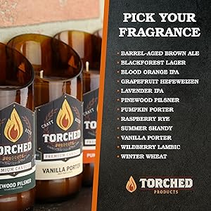 torched candles