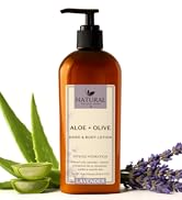 bottle of lavender body lotion hand cream for dry skin women men sensitive skin lotion