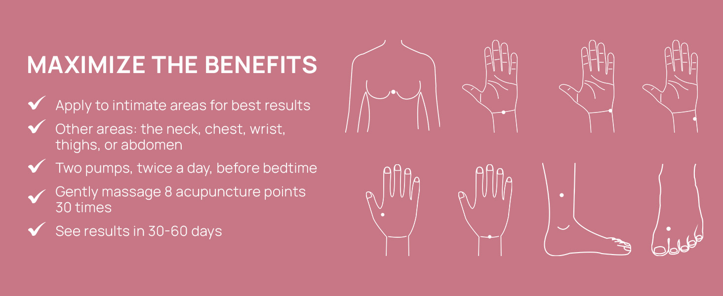 Gently massage with circular motions about 30 times, repeating for 2–3 rounds.
